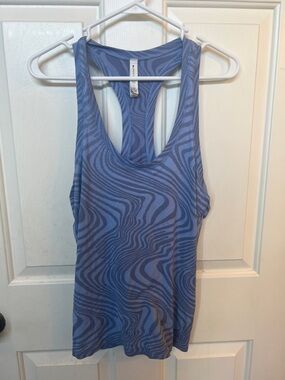 Athleta Lavender-Blue Swirl Racerback Tank